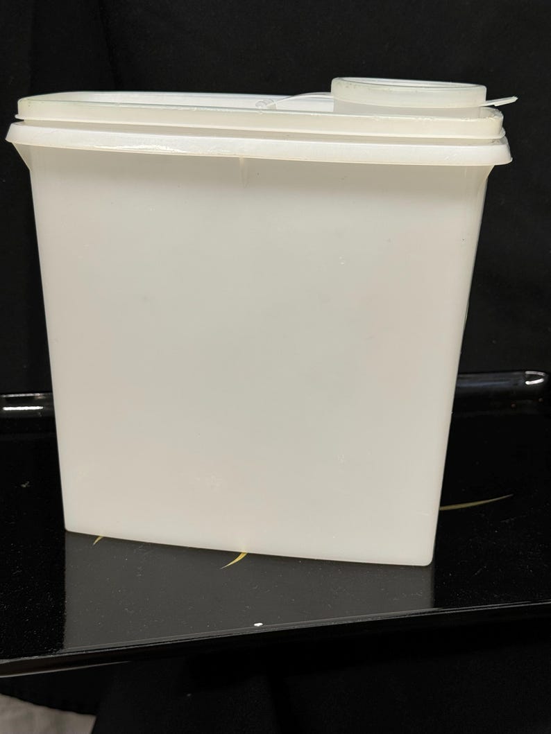 Vintage Tupperware Cereal Container: White Sheer Store and Pour - Etsy ...
