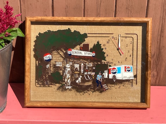 PEPSI COLA Clock Advertisement General Store Hanover Made in Japan