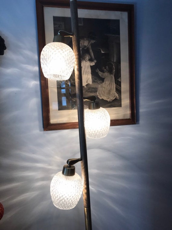 Tension Pole Lamp Vintage Floor Lamp Ceiling To Floor Retro Etsy