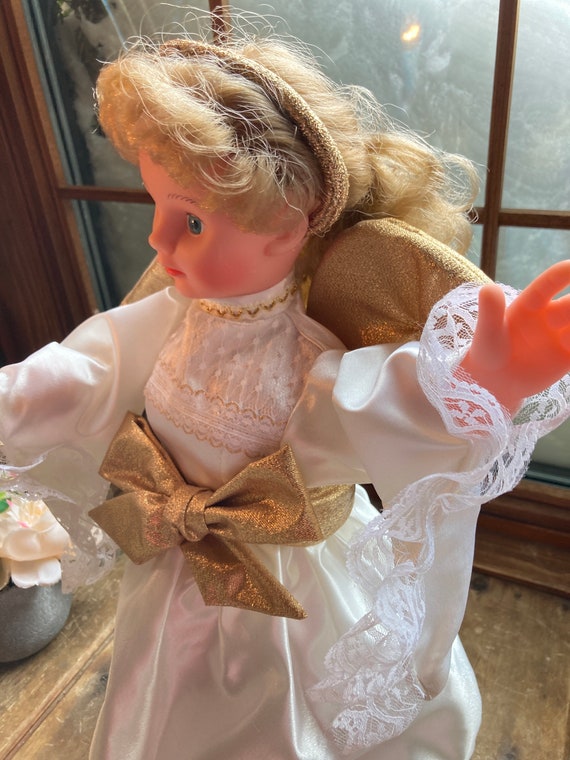 Christmas, Angel, Telco, Motion-ette, Animated, Figurine, Movement