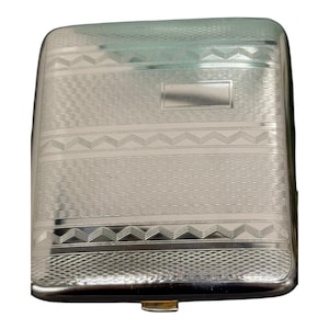 Cigarette, Tin, Metal Holder Container,  Box, Vintage, Collectible, Tobacco, Pocket Size