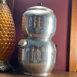 Cafetière WEST BEND Kwik Drip, 18 tasses, aluminium, réchaud de camping vintage des années 1950