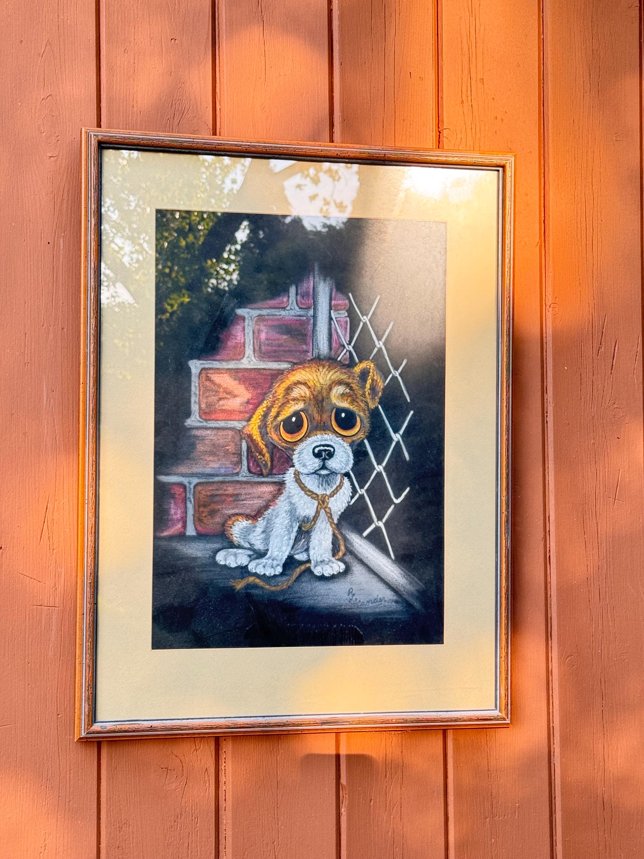 Sad big eye dog - Etsy 日本