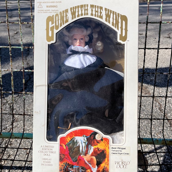 Spielzeugpuppe „Vom Winde verweht“ von World Doll 61091, Tante Pittypat, limitierte Auflage, Sammlerpuppe, Vintage-Originalverpackung