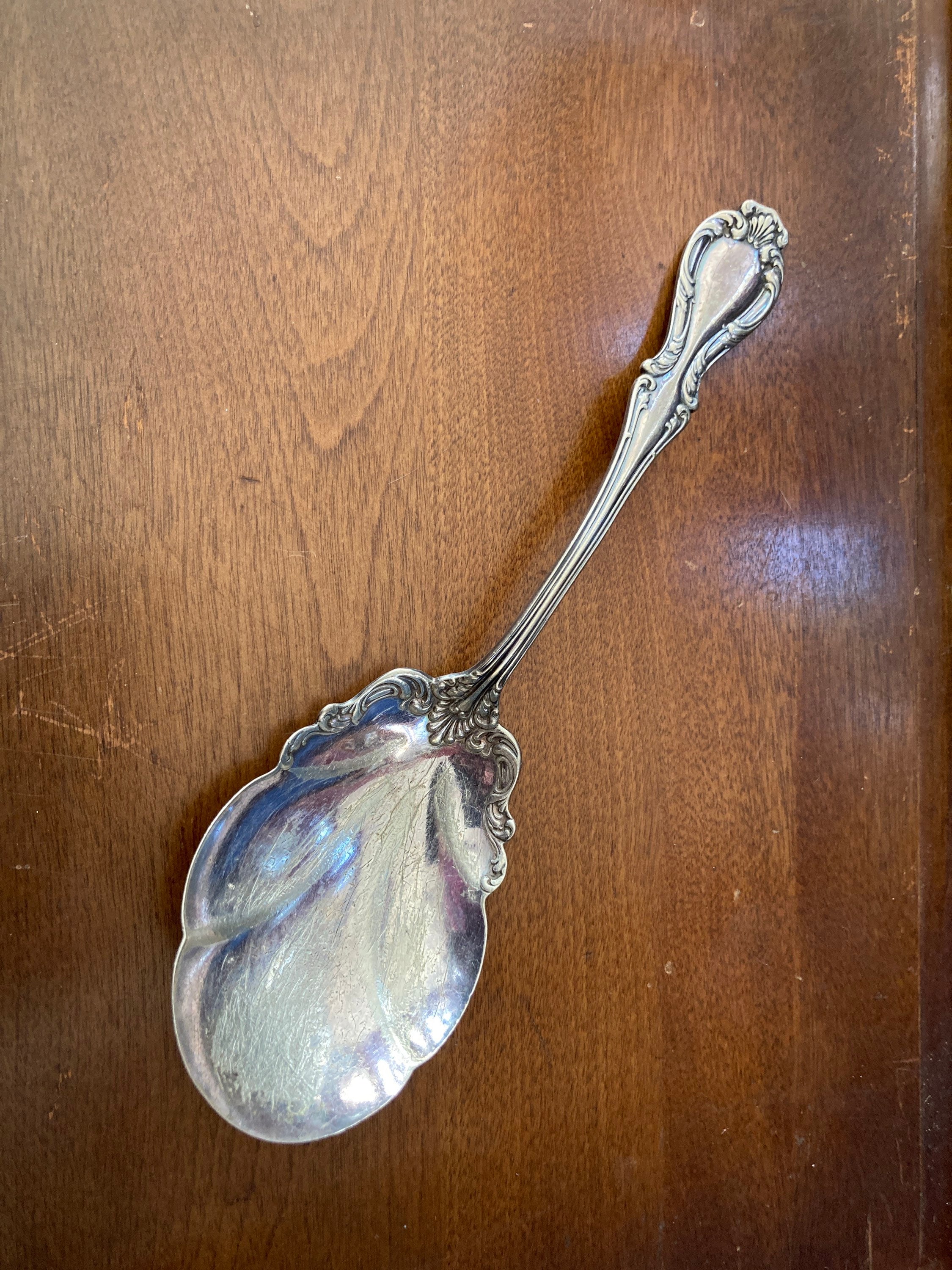 Silver Plate Spoon 1835 R Wallace A1 Floral Detail, Vintage