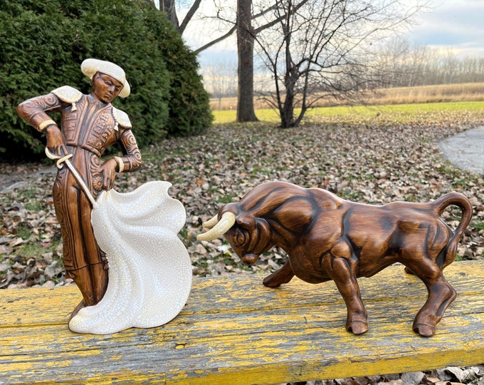 Matador, Treasure Craft Matador and Bull Figurine Bull Fighter Ceramic ...