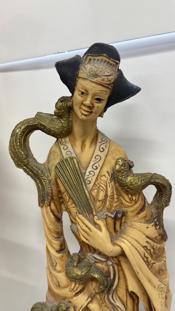 Italian-made Resin Statues Couple Chinese Man and Woman, Zhong Kui
