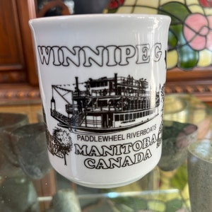 Mug Souvenir Winnipeg Manitoba Canada Paddlewheel Riverboats Royal Canadian Mint Assiniboine Park Vintage Capiland