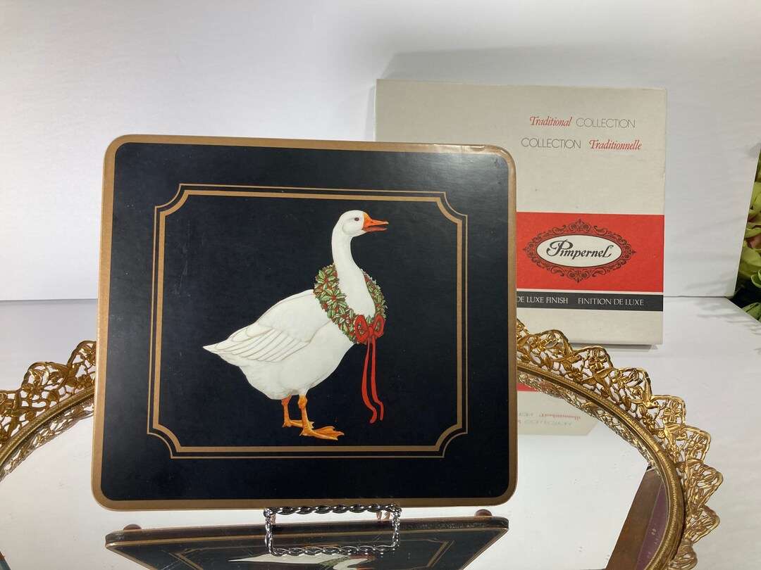 Casserole Stand, Trivet, Pimpernel, Acrylic, Wild Ducks, Traditional, Cork Backed, Vintage