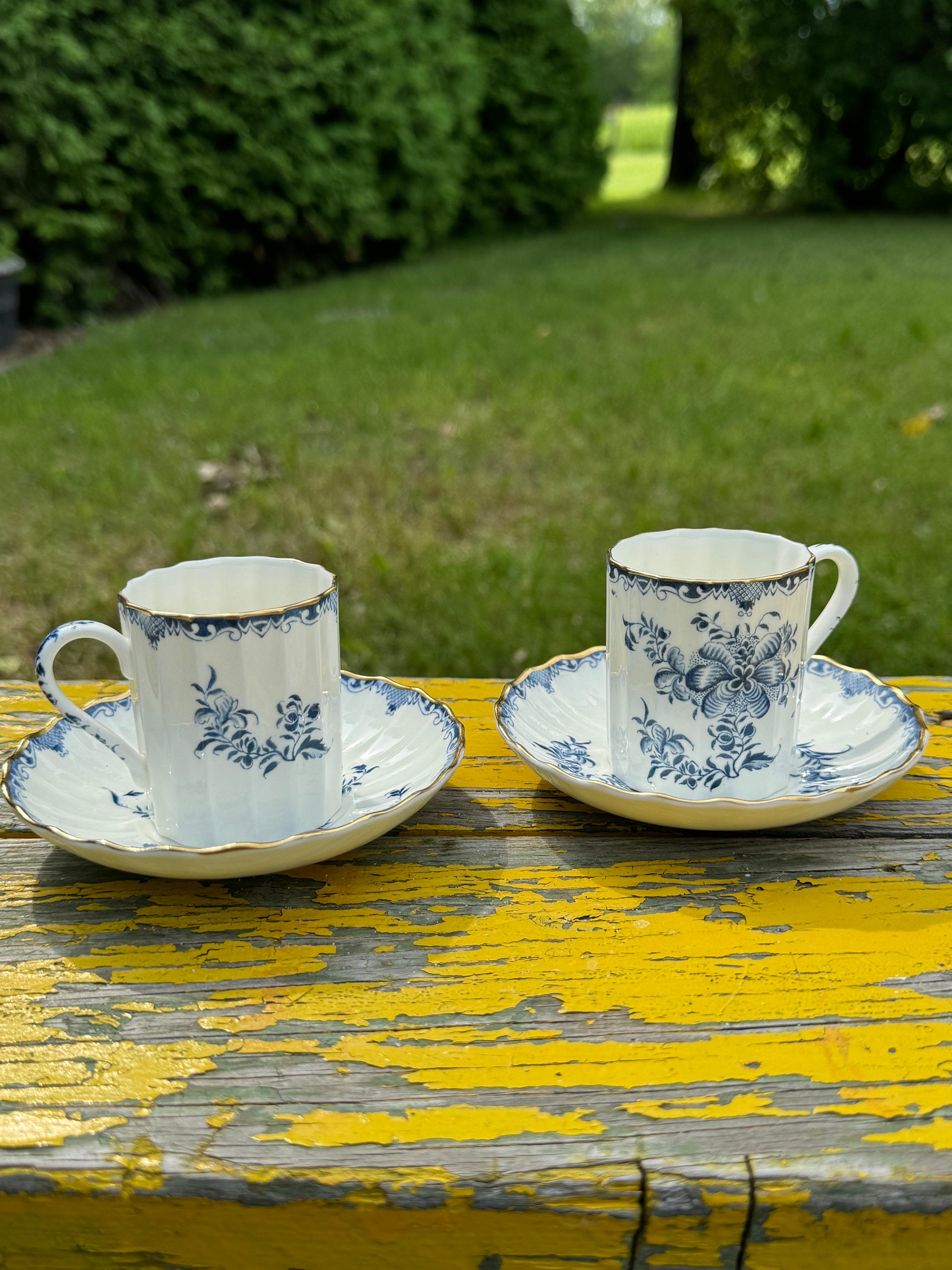Vintage Royal Worcester Mansfield Espresso Cup and Saucer Set