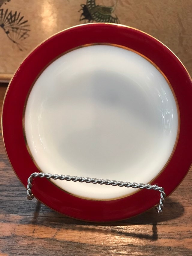 WATAGE VINTAGE PYREX 赤縁 プレート 皿 6枚セット Pyrex Dinnerware Red With Gold Trim - Etsy