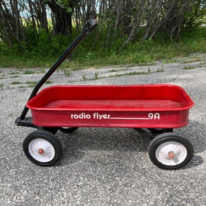 Red Radio Flyer Wagon 9 A Little Red Wagon Vintage Pull Wagon Metal Child Toy Kiddie Kart Garden wagon