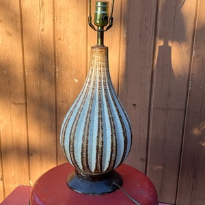 Table Lamp, Ceramic, Rustic,  Primitive Mid  Century Modern, Retro, Vintage, Lamp,