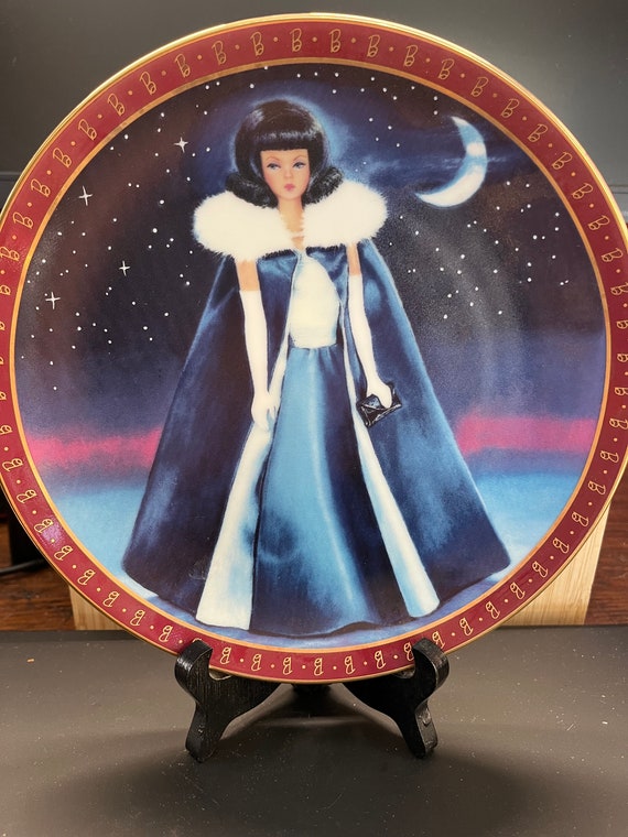 Vintage 1965 Barbie Decorative Plate: Midnight Blue, Danbury Mint