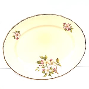 Platter, Royal Swan, Blossomtime, Blossom Time, Serving, Bone China , Antique,  Staffordshire, 22KT Gold, Meat Tray, Turkey