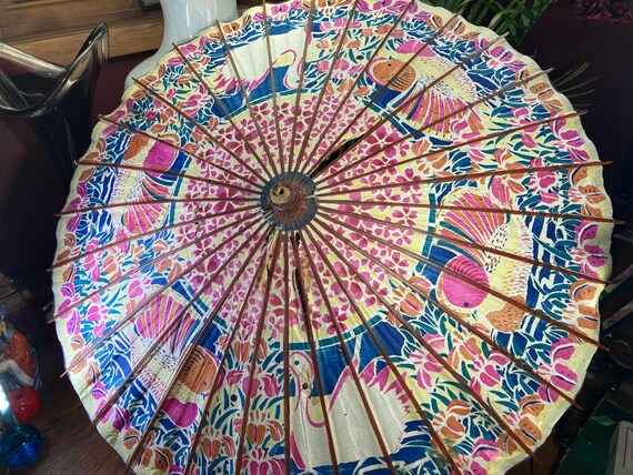 Parasol, Japan, Vintage Parasol, Umbrella, Wood,