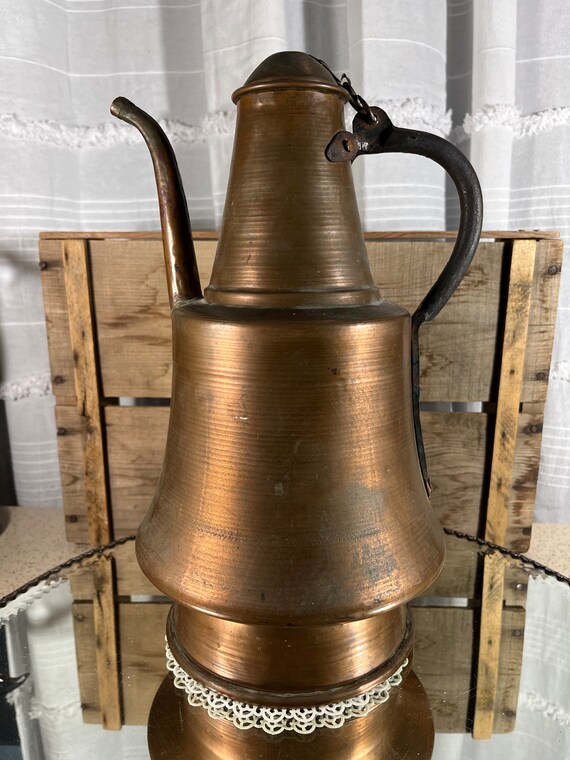銅製 水差し アンティーク レトロ 茶道具 アンティーク銅製ピッチャー