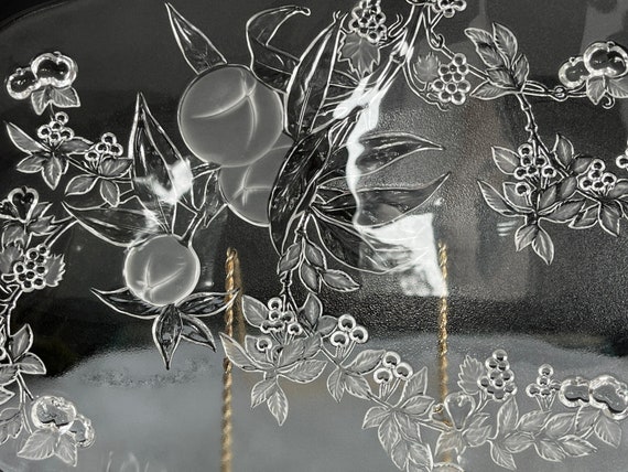 Platter Serving Platter, West Germany Walther Glas, German Frosted