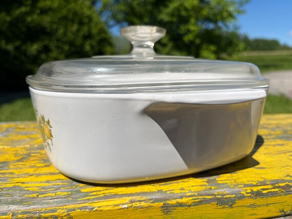 Corningware A-2-B Just White 2L Pyroceram Casserole Baking Dish w/ A9C Glass Lid