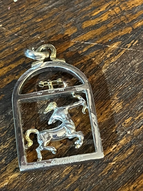 Sergio Bustamante Sterling Silver Sagittarius Zodiac Pendant