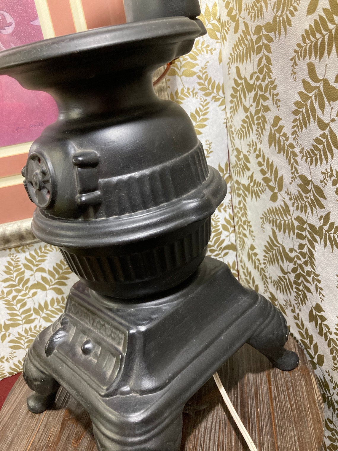 Pot Belly Stove Table lamp Stove Ceramic Handmade Hand Etsy