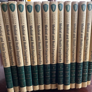 Zjednoczona Biblioteka Zdrowia Rodzinnego, Nowa Ilustrowana Encyklopedia Medyczna i Zdrowotna Kompletny Zestaw 1964 Vintage Doubleday