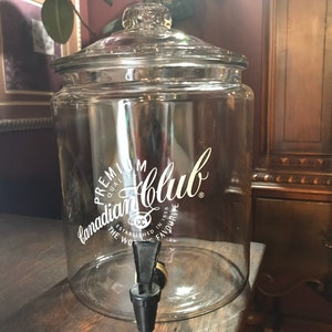 Getränkespender Canadian Club Vintage Barware Werbung Sammler Terrasse Bar Whisky Krug Alkohol Spender