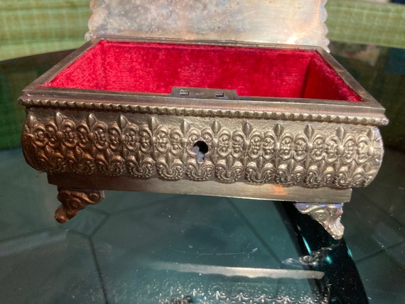 Vintage Solid Brass Trinket Box: Hollywood Regenc… - image 6
