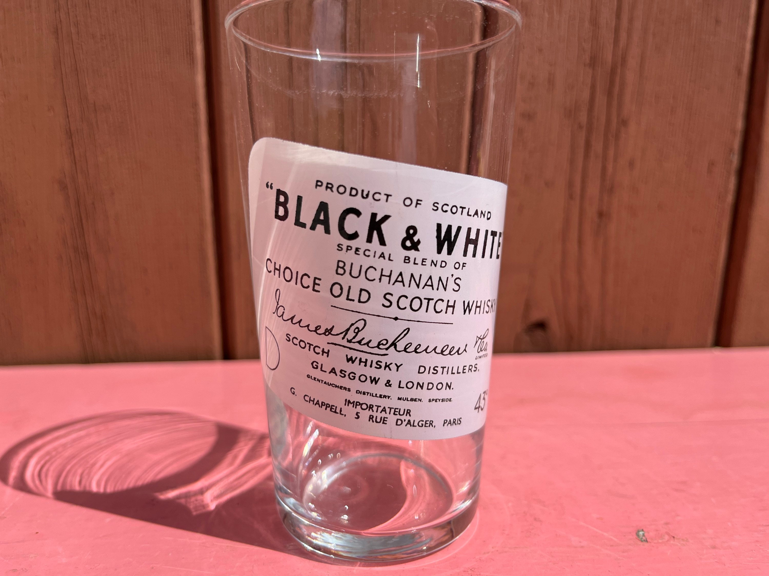 Black & White Logo Old Scotch Whisky Buchanan's Barware