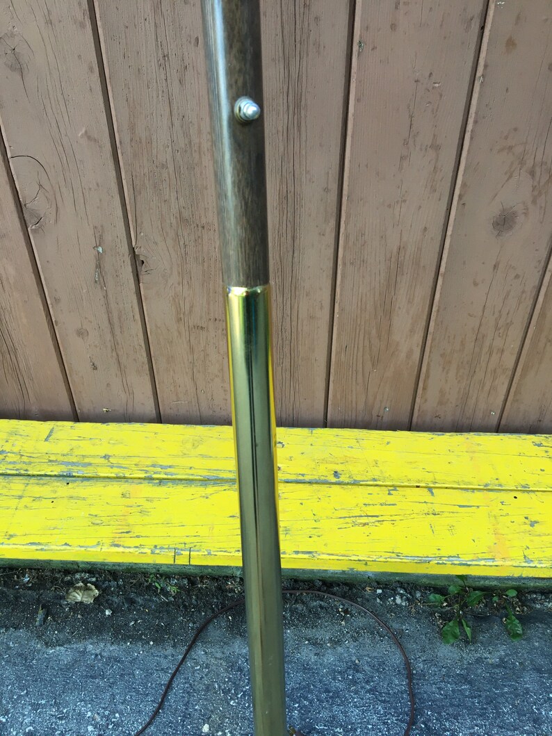 Tension Pole Lamp Glass Tulip Shade Floor Lamp Floor to Etsy