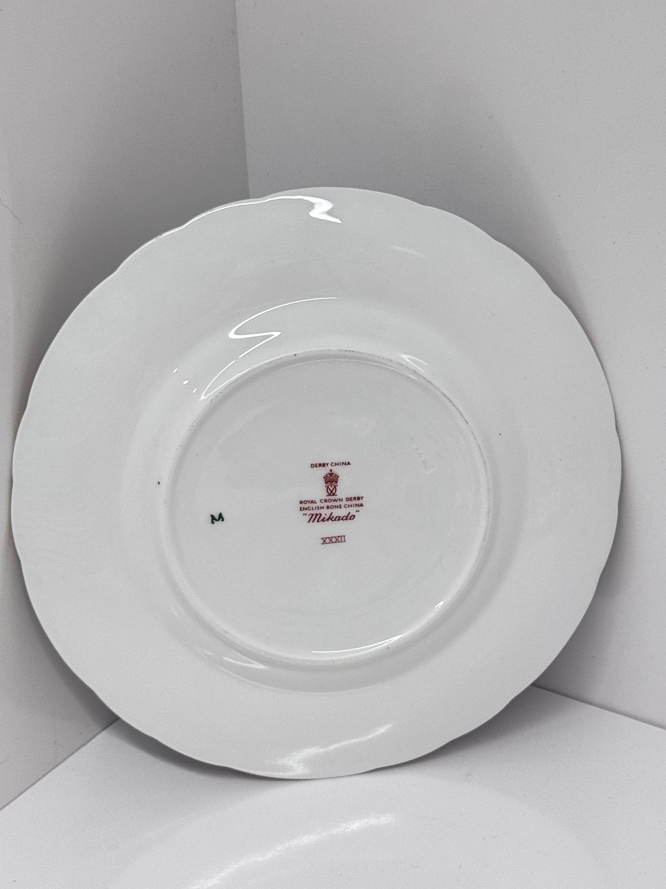 ロイヤルクラウンダービー ミカドプレート：ヴィンテージ ボーン