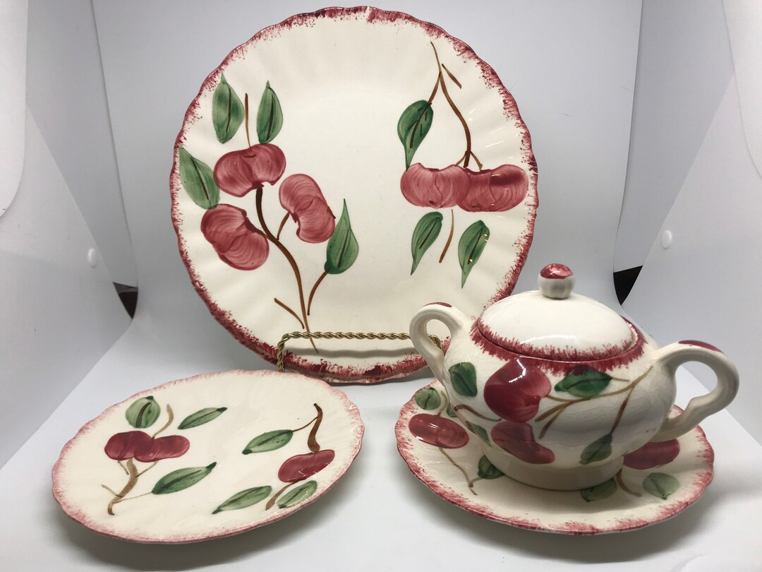 Blue Ridge China - Southern Potteries - BRP-15 - Cherries Sugar Bowl 5 ...