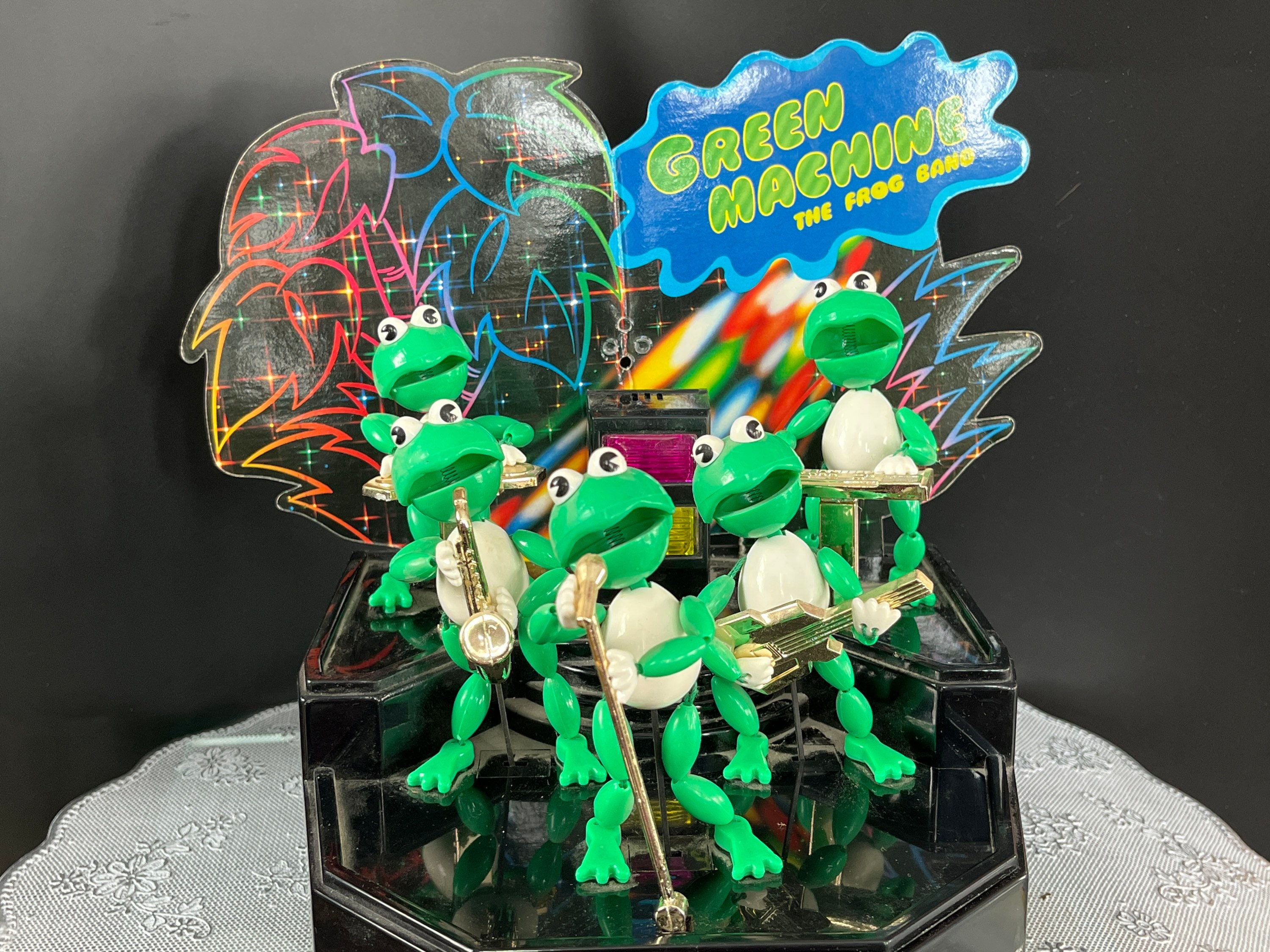 Green Machine Frog Band ~ Sound Activated Animated - Metro Vintage