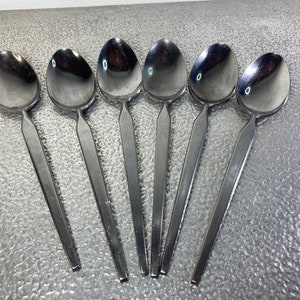 Mid Century Modern Edelstahl Löffel - Stanley Roberts Ravenna - 5er Set