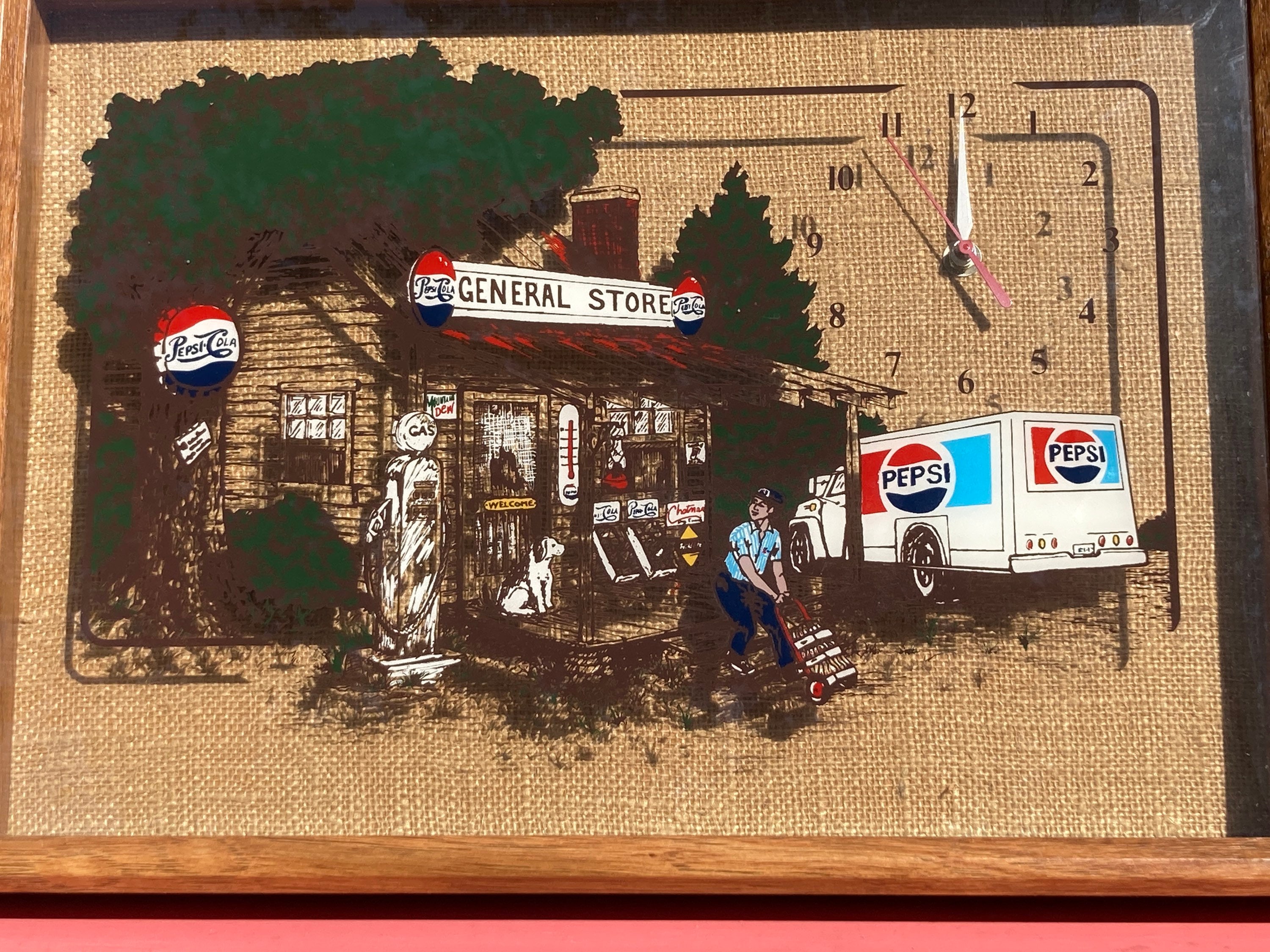 PEPSI COLA Clock Advertisement General Store Hanover Made in Japan