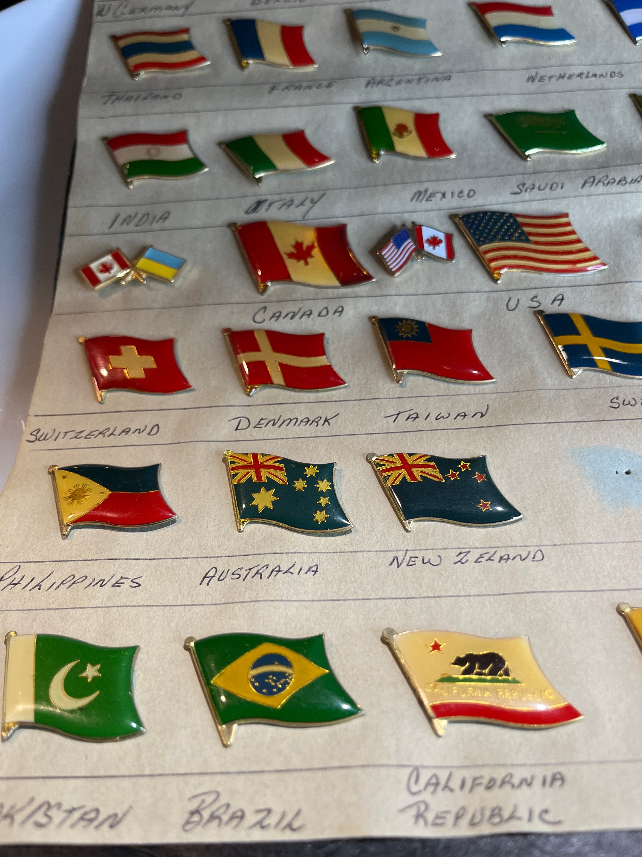 Collector Flags World Flags Enamel Lacquer Pin Vintage Collector Pin Flag **** Choice ...