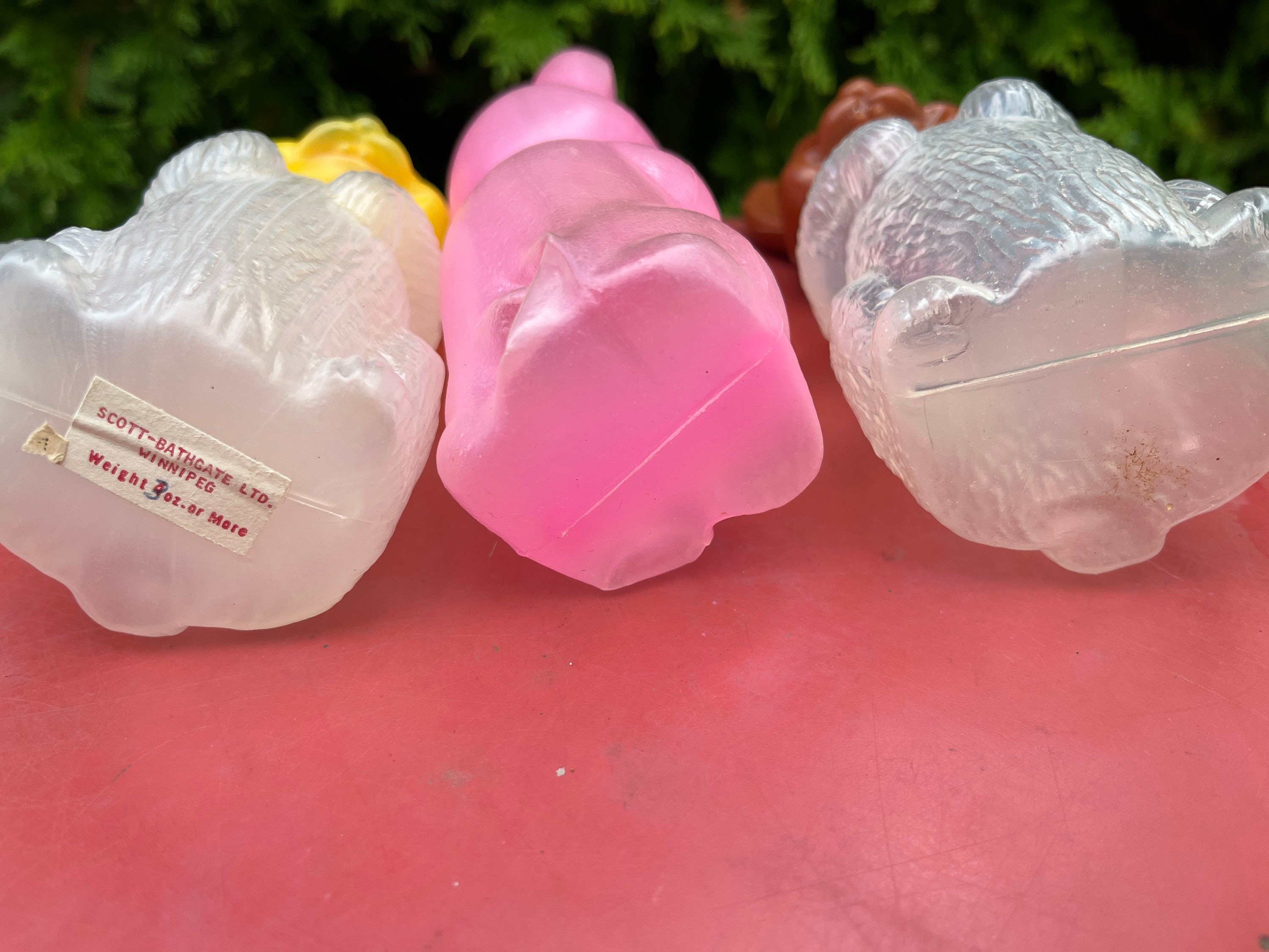 Rabbit Candy Container, Vintage Plastic Easter Bunny Rabbit