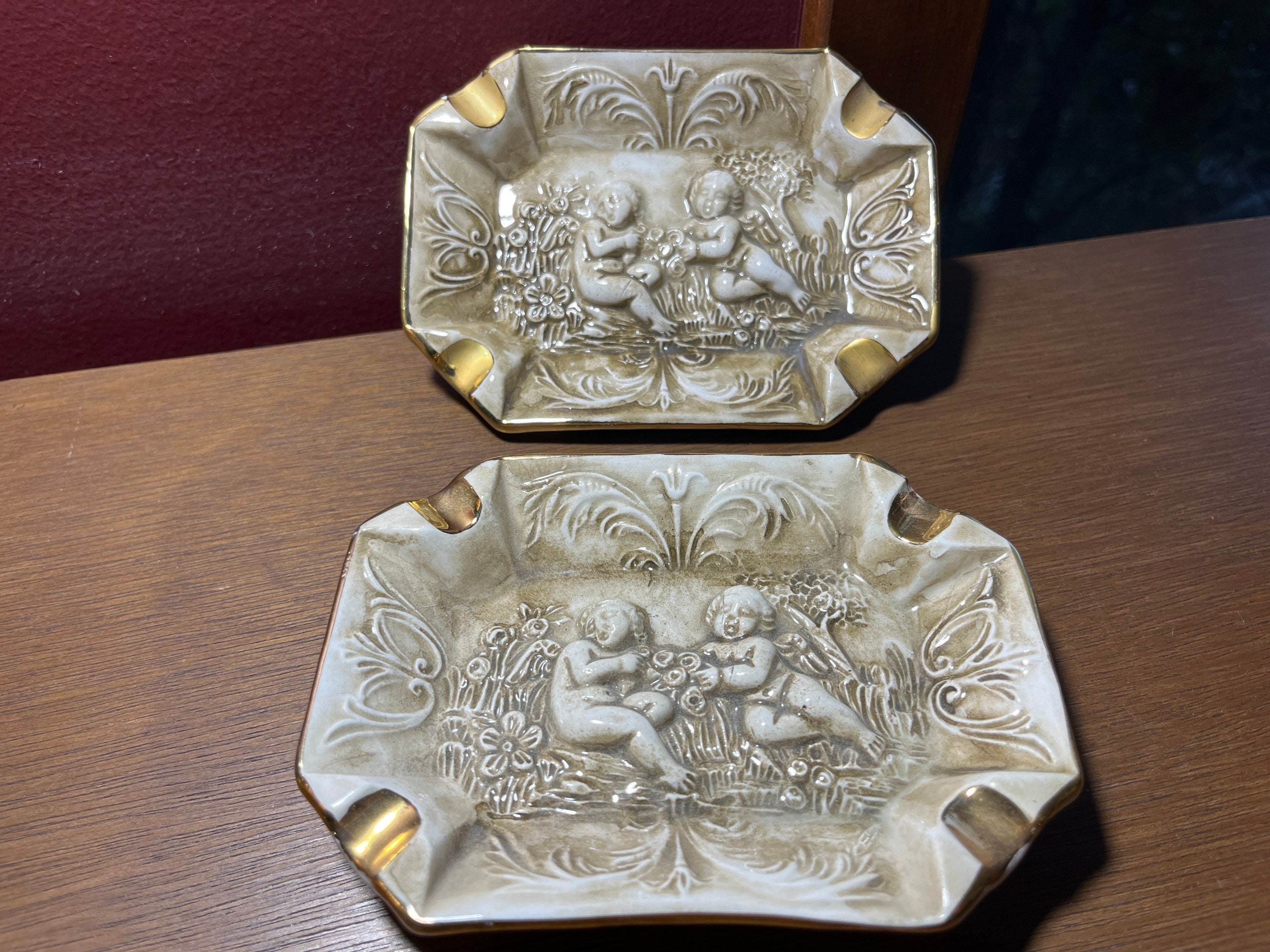 70'R.Capodimonte ashtray setカポディモンテ陶器製灰皿 Capodimonte Ashtray - Etsy Canada