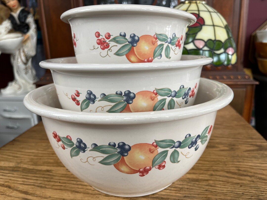 Abundance Nesting Mixing Bowls, Corelle Coordinates Stoneware Microwave