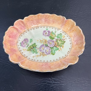 Old Foley James Kent Ltd &quot;FENTON 2745&quot; Ruffled Candy Bowl Trinket  Jewelry Dish Vintage Soap Dish