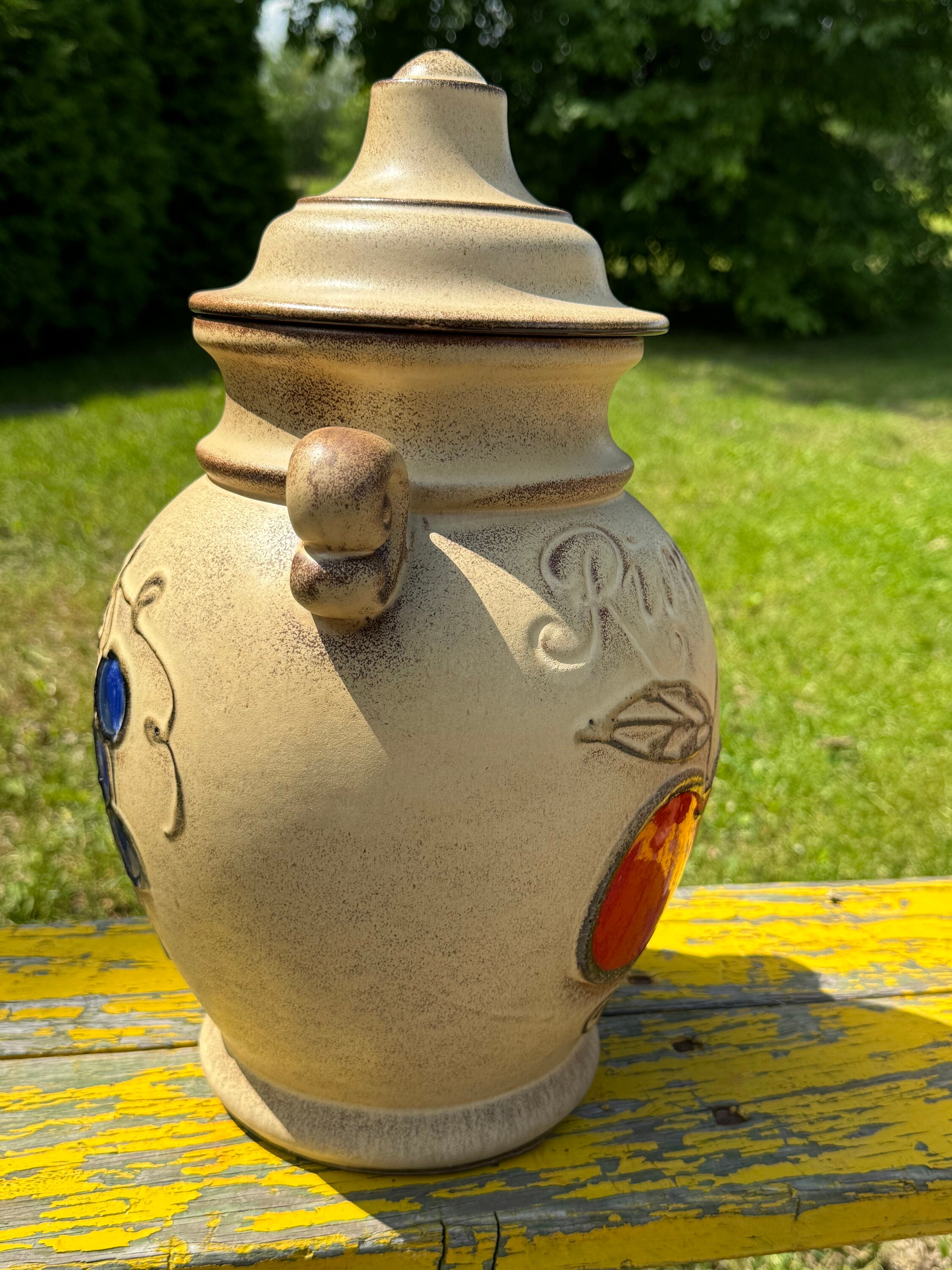 Vintage Scheurich Keramik Rum Pot: West Germany Stoneware Cider