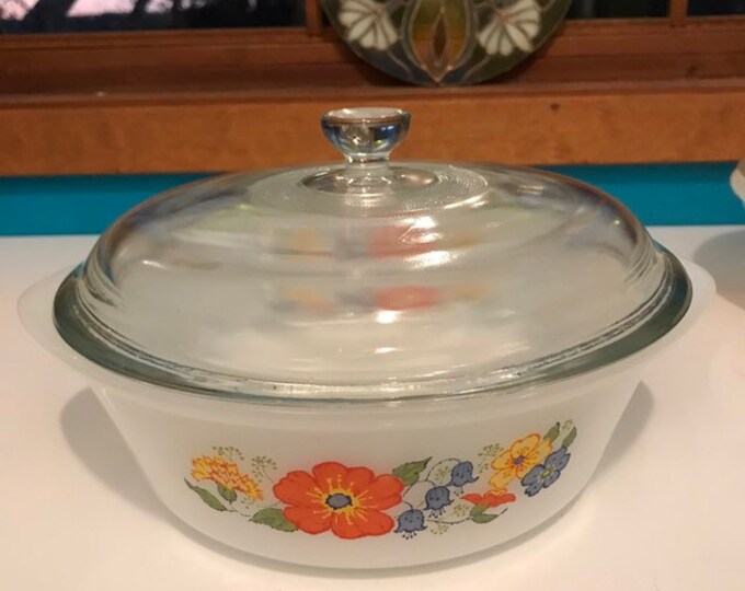 Glasbake Milk Glass Casserole Dish Glasbake J510 1 Quart Vegetable