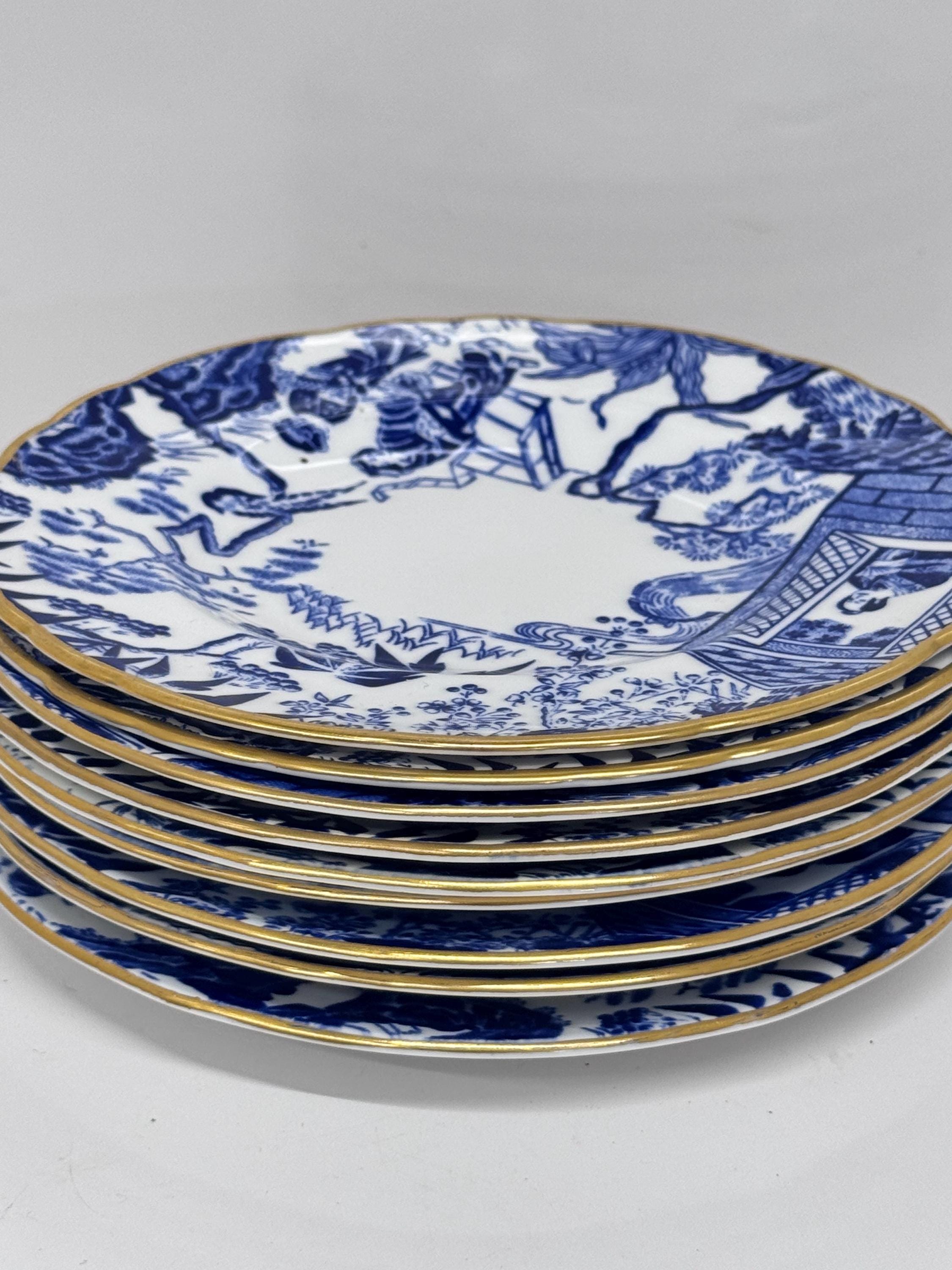 ロイヤルクラウンダービー ミカドプレート：ヴィンテージ ボーン