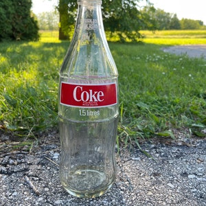 Coca Cola Glass Coke Bottle 1.5L Canada Vintage Collector Item Collectible Soda 1970’s