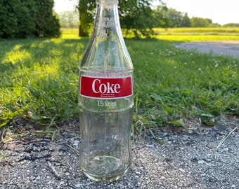 Bottiglia di Coca Cola in vetro da 1,5 l, Canada, oggetto da collezione vintage, soda da collezione anni '70