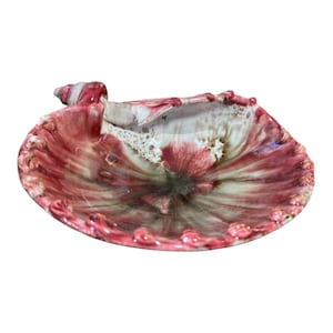 Art Pottery Keramische Schelpvorm Zeep Snoep Decor Schotel Italië Gesigneerd en Genummerd Vintage