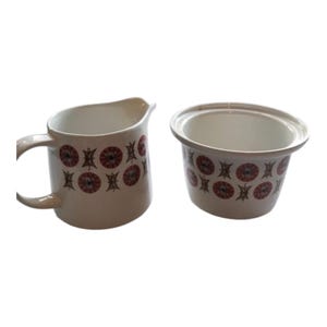 Ridgway Nevada Ironstone Staffordshire Großes Zucker und Milchkännchen Set 60s Vintage MCM