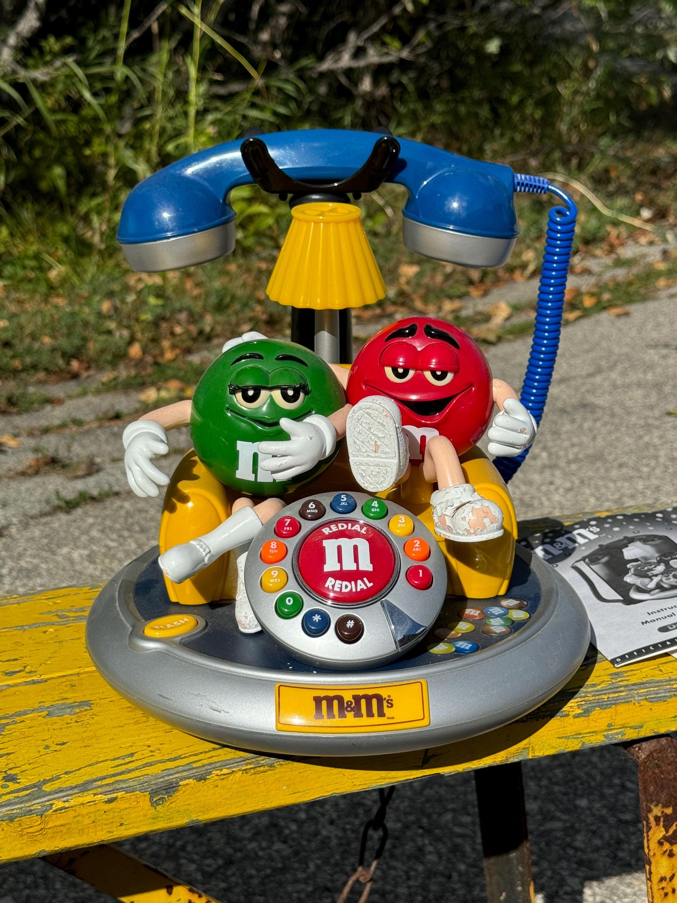 00' M&M's Candy Dish Telephone 電話機 箱付美品 M&M's TELEPHONE CANDY DISPENSER MM COLLECTIBLE Boxed (New