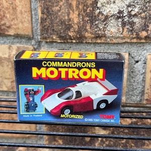 1985 Commandrons Motron toy car from Tomy Vintage,  Collectible, Transformer Happy Meal Toy McDonald’s Restaurant