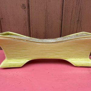 Vaso Mid-Century Lime e Oro Stanfordware Planter MCM Ceramica